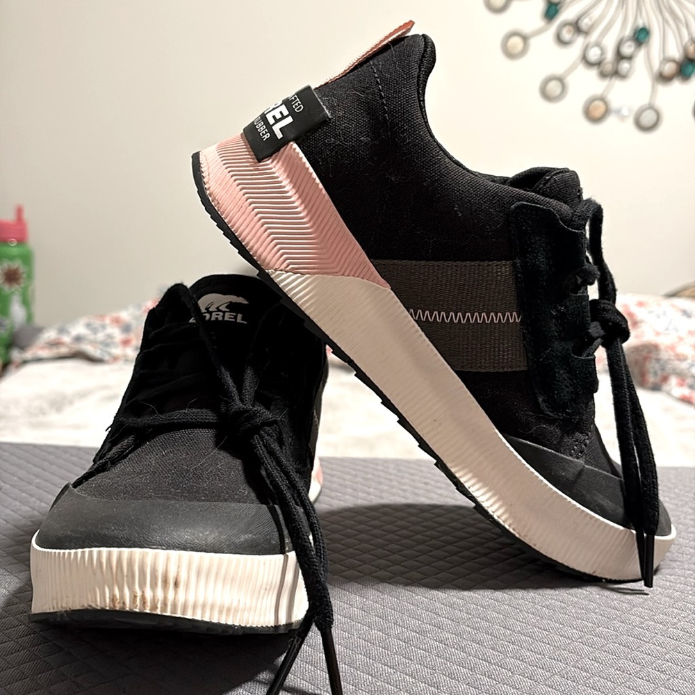 Out and about Sorel sneakers